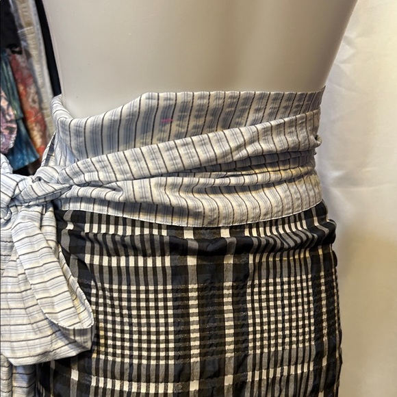 Ganni Asymmetrical blue and White Skirt - Picture 4 of 7